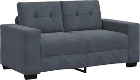 vidaXL sötétszürke bársony loveseat kanapé 160x77x82 cm