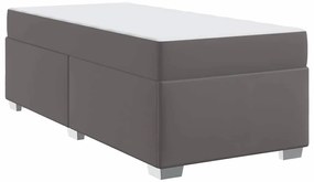 Ágykeret Szürke 90 x 200 cm Műbőr