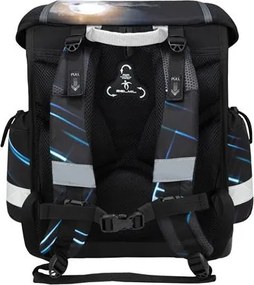 Iskolatáska, fémcsat, BELMIL Classy Midnight Turbo, versenyautó (BL40313AG80F)