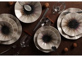 24 darabos barna porcelán étkészlet