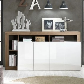 LENOR komód fehér/tölgy