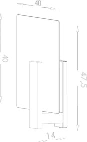 Fehér mennyezeti lámpa üveg búrával 40x47.5 cm Parola – Sollux