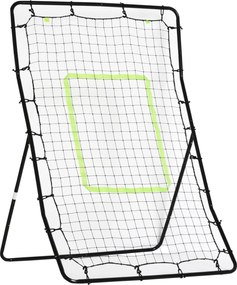 HOMCOM Hágó a Futballhoz hordozható visszapattanó hálóval, 75x126cm, Fekete | Aosom