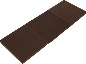 Összehajtható matrac, hab, 65x180, barna, LEVI 65