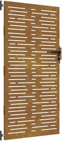 vidaXL négyszögmintás corten acél kerti kapu 85 x 200 cm