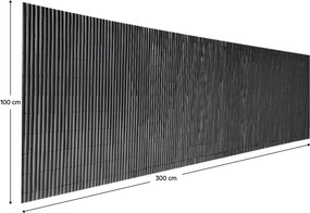 Kerti térelválasztó, fekete, 300x100 cm, ABEO