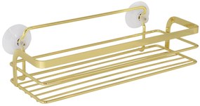 BISK Erga NIAGARA, fürdőszobai polc tapadókorongokhoz, arany fényes, ERG-08350