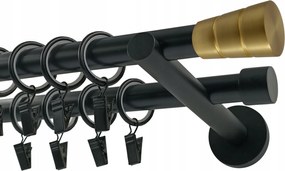 Dupla fém függönykarnis 19+19mm Walec Basic Gold 320cm