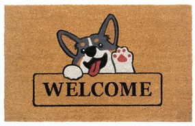 Kókuszrost lábtörlő 75x45 cm Welcome &amp; Dog - Hanse Home