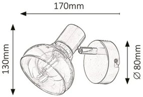Rabalux 5555 - Fali lámpa HOLLY 1xE14/40W/230V fényes króm