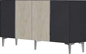 Poli 150 - Anthracite, Travertine, Silver