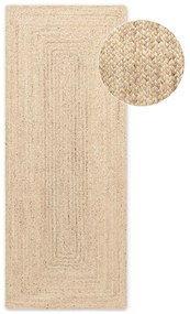 Világos natúr színű kétoldalas kézi szövésű juta futószőnyeg 80x200 cm Sharmila Natural White – Hanse Home