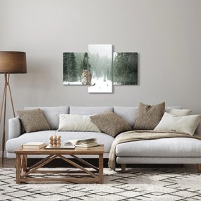 Leopárd a hóban képe (90x60 cm)