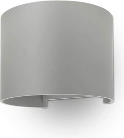 Homlokzati lámpa 6W V-tac Állítható Szürke Kerek