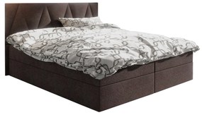 Franciaágy  Boxspring 180 cm Fade 3 (sötétbarna) (matraccal és tárolóhellyel). 1046515