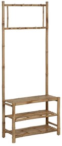 Natúr színű bambusz előszoba bútor 70x175x32 cm Manali – Ixia