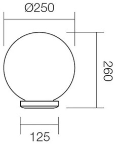 Redo 9771 - SFERA pótlámpa búra, 25 cm átmérő, IP44, fehér