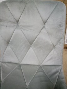 AKCIÓ Szürke bársony étkezőszék LIBRA fekete lábakkal II. minőség