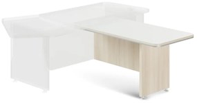 TopOffice Premium tárgyaló elem asztal alatt 136,3 x 70 cm, világos akác / fehér
