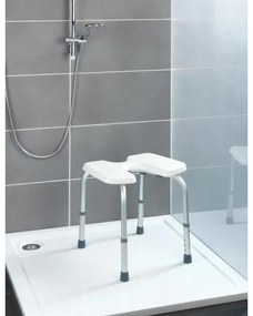 WENKO 206051100-Zsámoly SECURA 46x53,5 cm fehér/ezüst