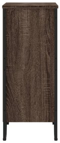 barna tölgy színű szerelt fa könyvszekrény 80 x 31 x 74,5 cm
