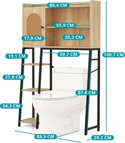 Polcos wc feletti tárolószekrény