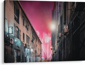 Tűzijáték Marseille-ben (70x50 cm)