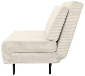 Krémszínű kordbársony kinyitható kanapé 140 cm Mallory – Støraa