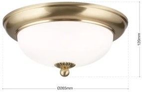 Orion - Mennyezeti lámpa EMPIRA 2xE14/40W/230V Ø 26,5 cm sárgaréz