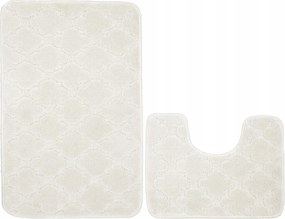 2 részes Szürke Gumírozott Wc-szőnyeg Szett Lugo Lóhere