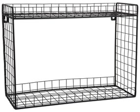 Fekete többszintes acél fali polc 40 cm Reja – PT LIVING