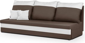 GUSTO Háromszemélyes kinyitható kanapé Sötétbarna/fehér