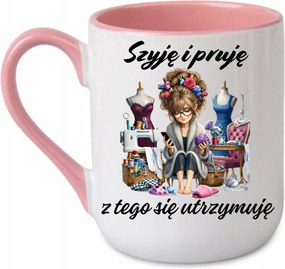 Bögre „Varom és prüszkölök” barna Rózsaszín 330 coffee