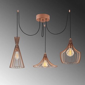 Rézszínű függőlámpa fém búrával Mezopotamya – Opviq lights