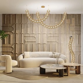 Maytoni modern függeszték golden cage fehér sárga mymod216pl-l55g3k