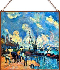 Paul Cézanne-The Seine at Bercy üvegkép, falikép