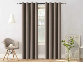 OXFORD világosbarna függöny 140x250 cm Felfüggesztés: Fém gyűrűk