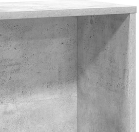 betonszürke szerelt fa könyvespolc 60x24x120 cm