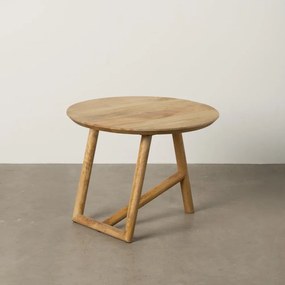 Natúr színű mangófa kerek dohányzóasztal ø 60 cm Mao – Ixia