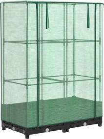 vidaXL rattan megjelenésű magaságyás melegháztakaróval 80x40x123 cm