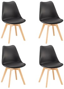 Silla étkezőszék 4 db fekete színben