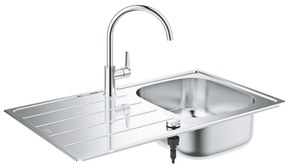 GROHE 31562SD1 - BAU konyhai mosogató és csaptelep szett 860 x 500 mm rozsdamentes acél