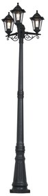 Klasszikus fekete kültéri oszlop 217 cm IP44 - New Haven Hammered