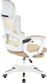 Irodai szék, bézs/fehér, teherbírás 150 kg, MALVIN