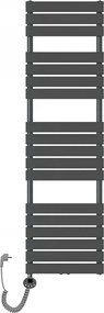 Fürdőszobai radiátor dekoratív elektromos létra 1800x500 900W antracit