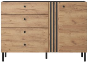 Komód Dalde D4S (arany craft tölgy + antracit). 1071345