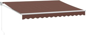 Barna kézzel kihúzható napellenző 350 x 250 cm