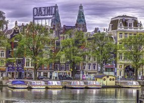 Poszter 70x50cm Amszterdami vízpart, Assaf Frank