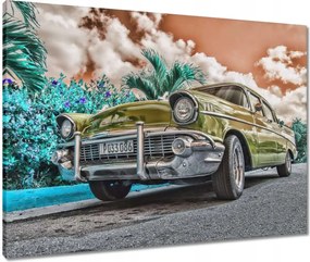 Vászonkép 80x60 Sárga antik autó