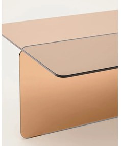 Barna üveg dohányzóasztal 60x120 cm Zaren – Kave Home